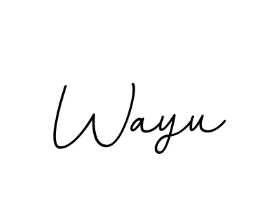 Design your own signature with our free online signature maker. With this signature software, you can create a handwritten (BallpointsItalic-DORy9) signature for name Wayu. Wayu signature style 11 images and pictures png