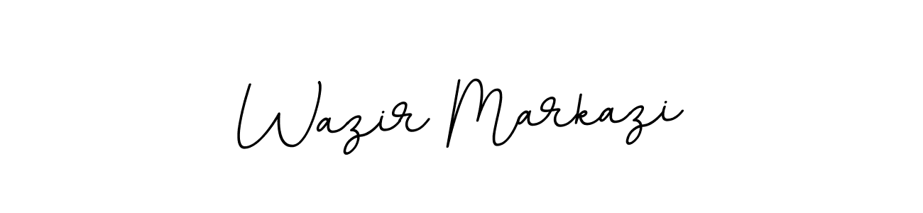 How to make Wazir Markazi name signature. Use BallpointsItalic-DORy9 style for creating short signs online. This is the latest handwritten sign. Wazir Markazi signature style 11 images and pictures png