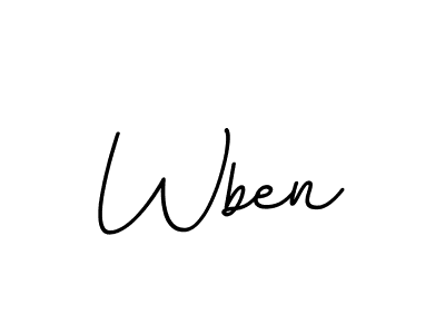 Create a beautiful signature design for name Wben. With this signature (BallpointsItalic-DORy9) fonts, you can make a handwritten signature for free. Wben signature style 11 images and pictures png