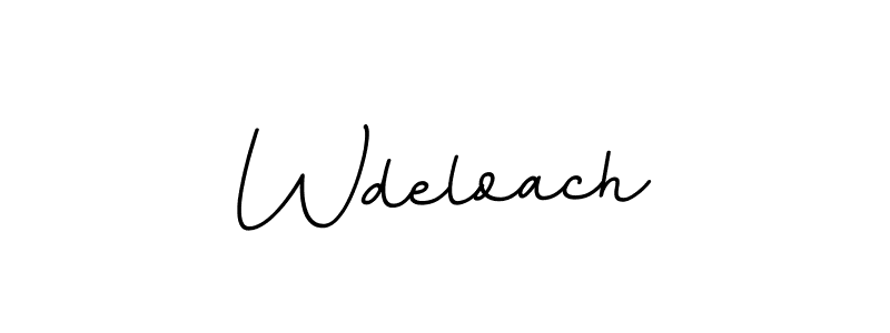 Make a beautiful signature design for name Wdeloach. With this signature (BallpointsItalic-DORy9) style, you can create a handwritten signature for free. Wdeloach signature style 11 images and pictures png