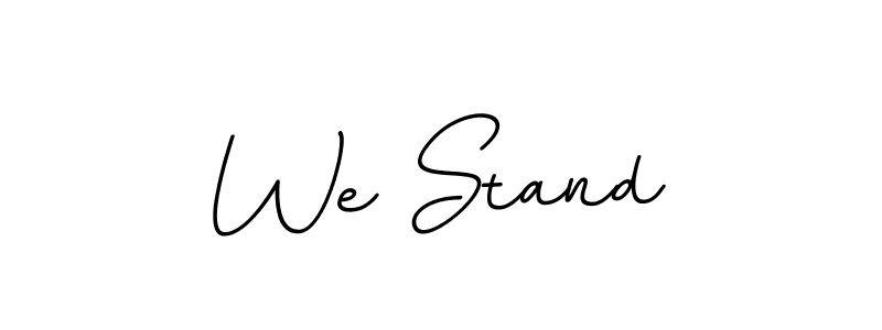 How to make We Stand name signature. Use BallpointsItalic-DORy9 style for creating short signs online. This is the latest handwritten sign. We Stand signature style 11 images and pictures png