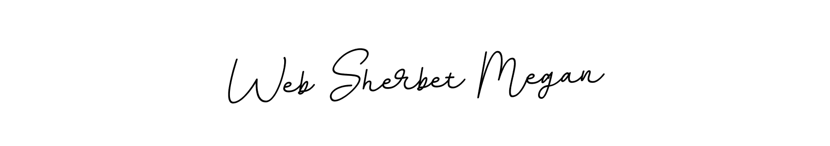 Use a signature maker to create a handwritten signature online. With this signature software, you can design (BallpointsItalic-DORy9) your own signature for name Web Sherbet Megan. Web Sherbet Megan signature style 11 images and pictures png