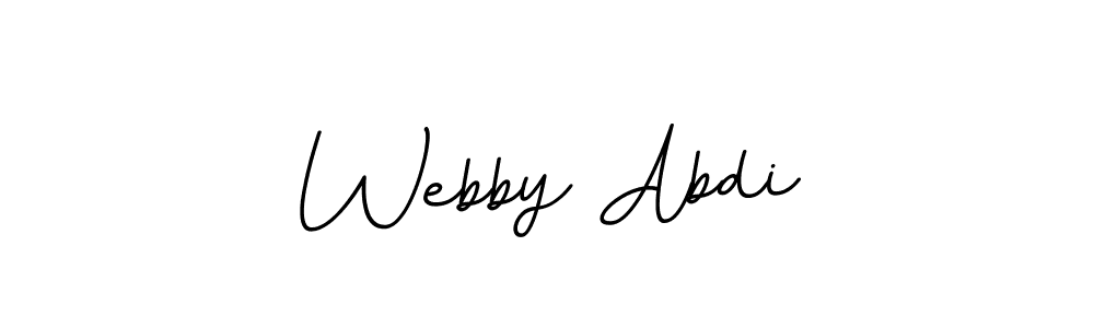 It looks lik you need a new signature style for name Webby Abdi. Design unique handwritten (BallpointsItalic-DORy9) signature with our free signature maker in just a few clicks. Webby Abdi signature style 11 images and pictures png