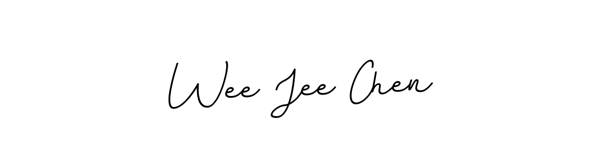 How to make Wee Jee Chen name signature. Use BallpointsItalic-DORy9 style for creating short signs online. This is the latest handwritten sign. Wee Jee Chen signature style 11 images and pictures png