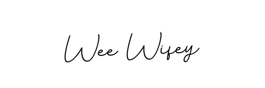 The best way (BallpointsItalic-DORy9) to make a short signature is to pick only two or three words in your name. The name Wee Wifey include a total of six letters. For converting this name. Wee Wifey signature style 11 images and pictures png