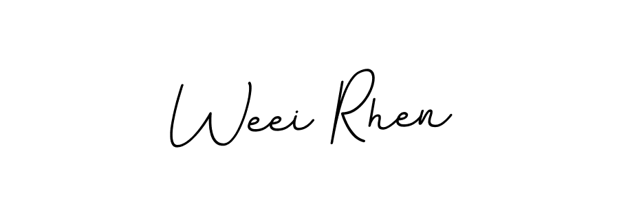 Make a beautiful signature design for name Weei Rhen. With this signature (BallpointsItalic-DORy9) style, you can create a handwritten signature for free. Weei Rhen signature style 11 images and pictures png