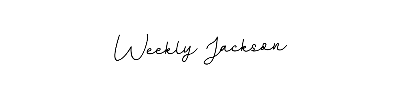 You should practise on your own different ways (BallpointsItalic-DORy9) to write your name (Weekly Jackson) in signature. don't let someone else do it for you. Weekly Jackson signature style 11 images and pictures png