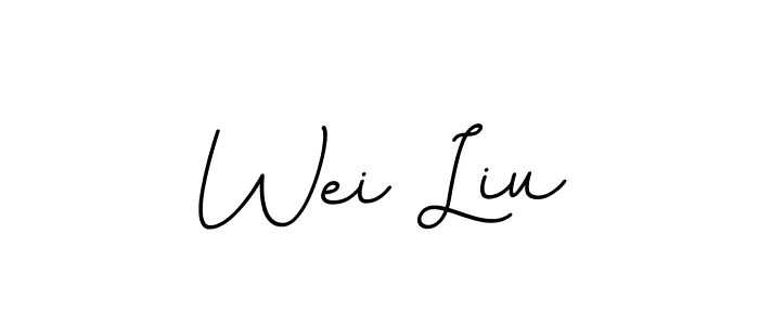 Make a beautiful signature design for name Wei Liu. With this signature (BallpointsItalic-DORy9) style, you can create a handwritten signature for free. Wei Liu signature style 11 images and pictures png
