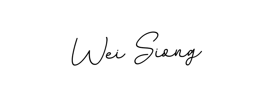 Use a signature maker to create a handwritten signature online. With this signature software, you can design (BallpointsItalic-DORy9) your own signature for name Wei Siong. Wei Siong signature style 11 images and pictures png