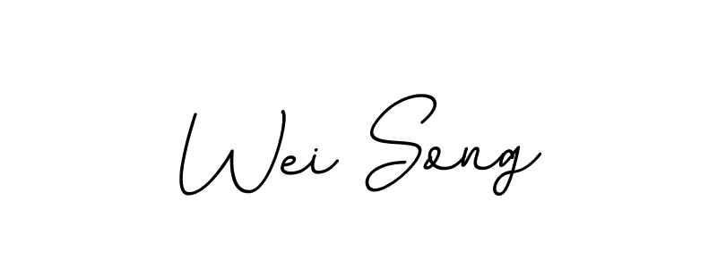 This is the best signature style for the Wei Song name. Also you like these signature font (BallpointsItalic-DORy9). Mix name signature. Wei Song signature style 11 images and pictures png