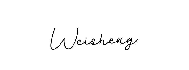 Create a beautiful signature design for name Weisheng. With this signature (BallpointsItalic-DORy9) fonts, you can make a handwritten signature for free. Weisheng signature style 11 images and pictures png