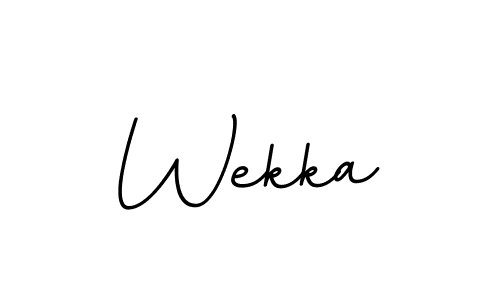 Design your own signature with our free online signature maker. With this signature software, you can create a handwritten (BallpointsItalic-DORy9) signature for name Wekka. Wekka signature style 11 images and pictures png