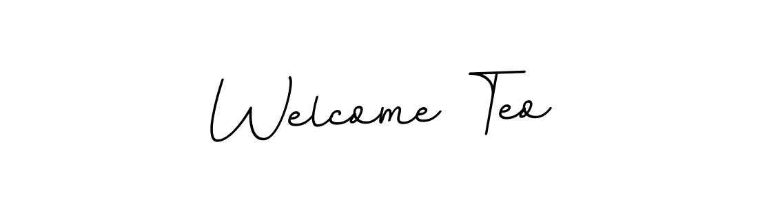 How to make Welcome Teo signature? BallpointsItalic-DORy9 is a professional autograph style. Create handwritten signature for Welcome Teo name. Welcome Teo signature style 11 images and pictures png