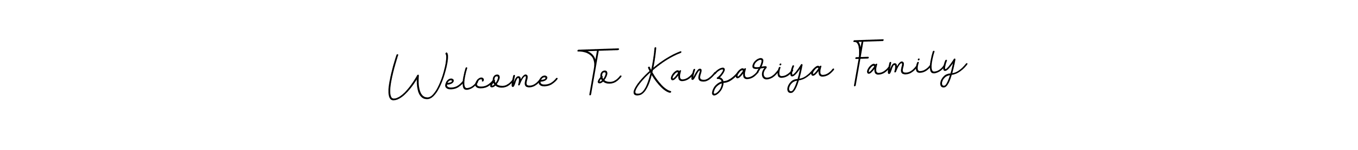 Design your own signature with our free online signature maker. With this signature software, you can create a handwritten (BallpointsItalic-DORy9) signature for name Welcome To Kanzariya Family. Welcome To Kanzariya Family signature style 11 images and pictures png