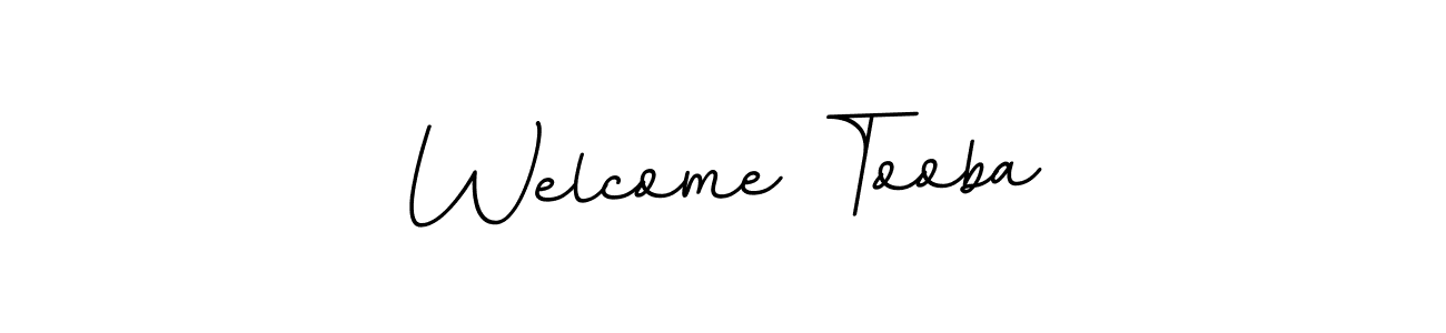 Create a beautiful signature design for name Welcome Tooba. With this signature (BallpointsItalic-DORy9) fonts, you can make a handwritten signature for free. Welcome Tooba signature style 11 images and pictures png