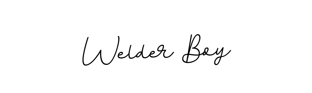 Design your own signature with our free online signature maker. With this signature software, you can create a handwritten (BallpointsItalic-DORy9) signature for name Welder Boy. Welder Boy signature style 11 images and pictures png
