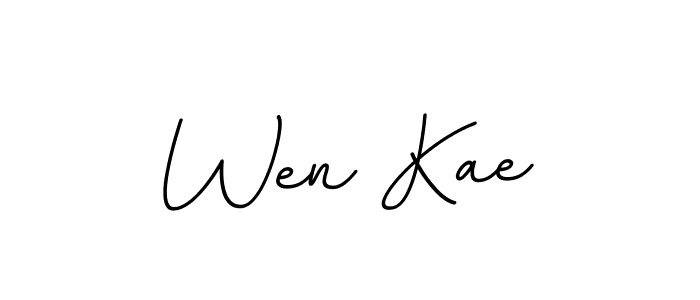 The best way (BallpointsItalic-DORy9) to make a short signature is to pick only two or three words in your name. The name Wen Kae include a total of six letters. For converting this name. Wen Kae signature style 11 images and pictures png