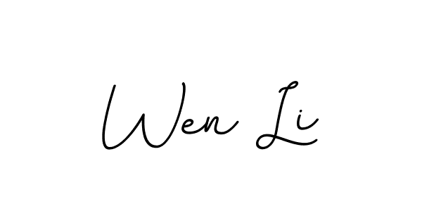 Use a signature maker to create a handwritten signature online. With this signature software, you can design (BallpointsItalic-DORy9) your own signature for name Wen Li. Wen Li signature style 11 images and pictures png