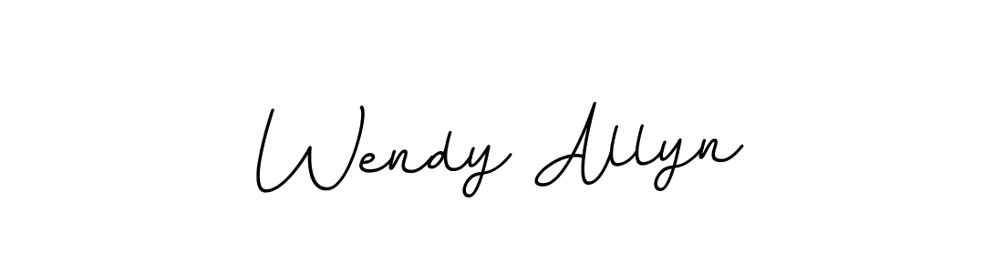 Make a beautiful signature design for name Wendy Allyn. With this signature (BallpointsItalic-DORy9) style, you can create a handwritten signature for free. Wendy Allyn signature style 11 images and pictures png
