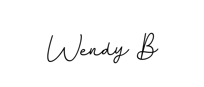 Create a beautiful signature design for name Wendy B. With this signature (BallpointsItalic-DORy9) fonts, you can make a handwritten signature for free. Wendy B signature style 11 images and pictures png