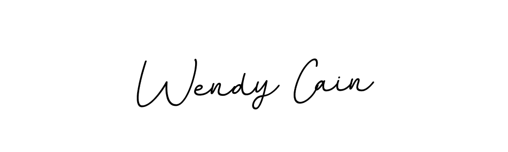 How to make Wendy Cain name signature. Use BallpointsItalic-DORy9 style for creating short signs online. This is the latest handwritten sign. Wendy Cain signature style 11 images and pictures png