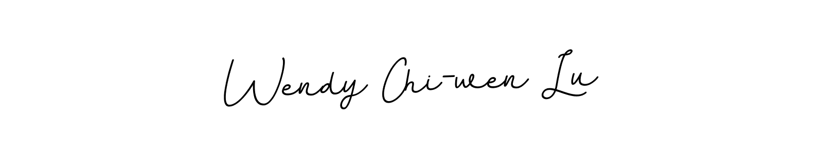 How to make Wendy Chi-wen Lu name signature. Use BallpointsItalic-DORy9 style for creating short signs online. This is the latest handwritten sign. Wendy Chi-wen Lu signature style 11 images and pictures png