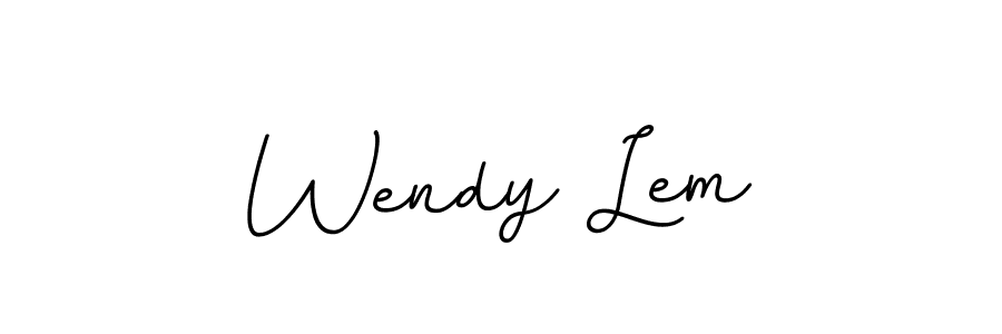 Create a beautiful signature design for name Wendy Lem. With this signature (BallpointsItalic-DORy9) fonts, you can make a handwritten signature for free. Wendy Lem signature style 11 images and pictures png