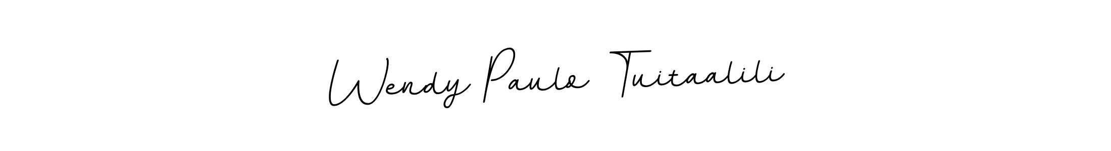 Use a signature maker to create a handwritten signature online. With this signature software, you can design (BallpointsItalic-DORy9) your own signature for name Wendy Paulo Tuitaalili. Wendy Paulo Tuitaalili signature style 11 images and pictures png