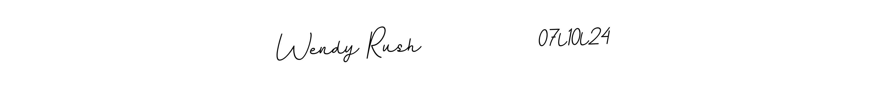 Use a signature maker to create a handwritten signature online. With this signature software, you can design (BallpointsItalic-DORy9) your own signature for name Wendy Rush            07l10l24. Wendy Rush            07l10l24 signature style 11 images and pictures png