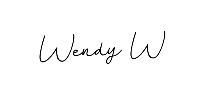 It looks lik you need a new signature style for name Wendy W. Design unique handwritten (BallpointsItalic-DORy9) signature with our free signature maker in just a few clicks. Wendy W signature style 11 images and pictures png