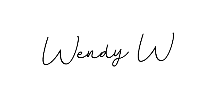 It looks lik you need a new signature style for name Wendy W. Design unique handwritten (BallpointsItalic-DORy9) signature with our free signature maker in just a few clicks. Wendy W signature style 11 images and pictures png