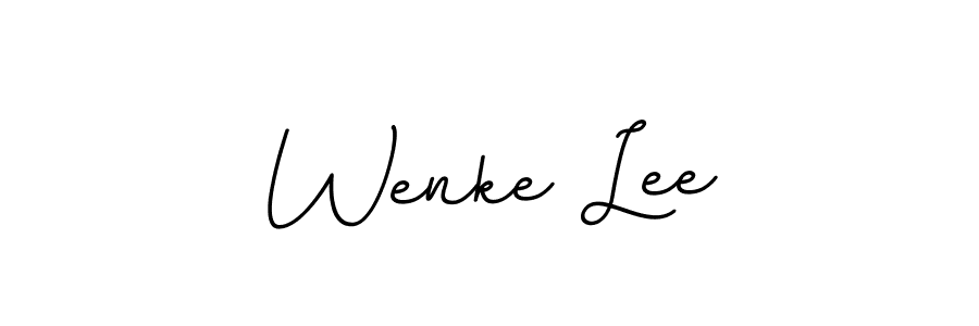 The best way (BallpointsItalic-DORy9) to make a short signature is to pick only two or three words in your name. The name Wenke Lee include a total of six letters. For converting this name. Wenke Lee signature style 11 images and pictures png