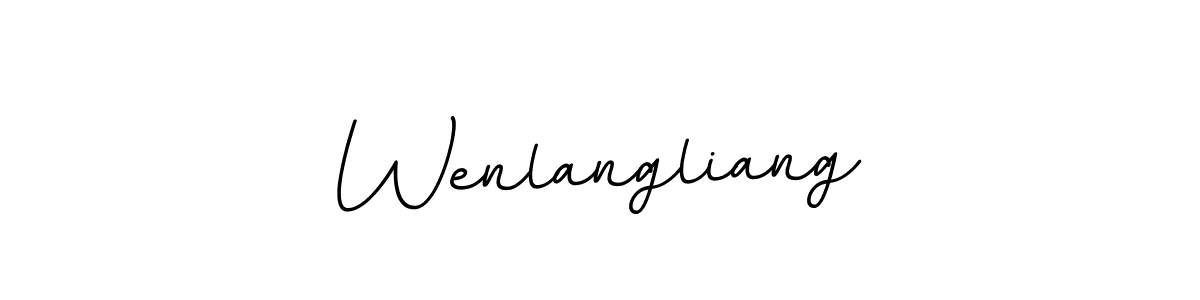 Make a beautiful signature design for name Wenlangliang. With this signature (BallpointsItalic-DORy9) style, you can create a handwritten signature for free. Wenlangliang signature style 11 images and pictures png