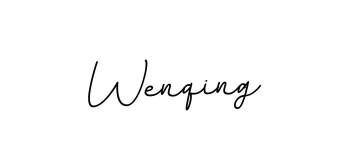 Use a signature maker to create a handwritten signature online. With this signature software, you can design (BallpointsItalic-DORy9) your own signature for name Wenqing. Wenqing signature style 11 images and pictures png