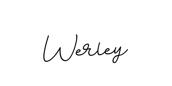 How to make Werley name signature. Use BallpointsItalic-DORy9 style for creating short signs online. This is the latest handwritten sign. Werley signature style 11 images and pictures png