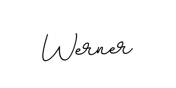 Design your own signature with our free online signature maker. With this signature software, you can create a handwritten (BallpointsItalic-DORy9) signature for name Werner. Werner signature style 11 images and pictures png