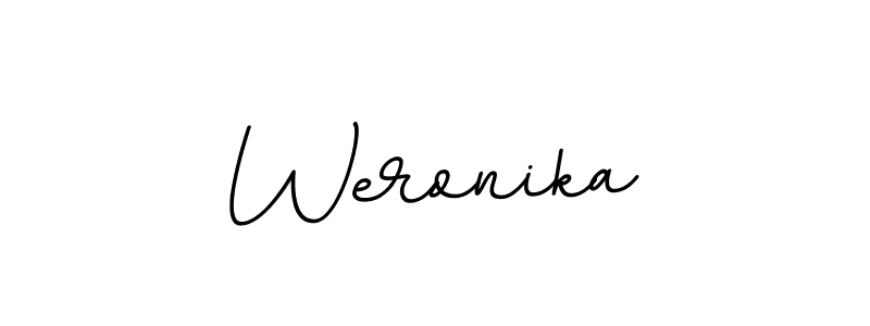 The best way (BallpointsItalic-DORy9) to make a short signature is to pick only two or three words in your name. The name Weronika include a total of six letters. For converting this name. Weronika signature style 11 images and pictures png
