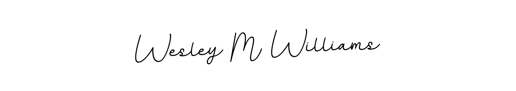 Design your own signature with our free online signature maker. With this signature software, you can create a handwritten (BallpointsItalic-DORy9) signature for name Wesley M Williams. Wesley M Williams signature style 11 images and pictures png