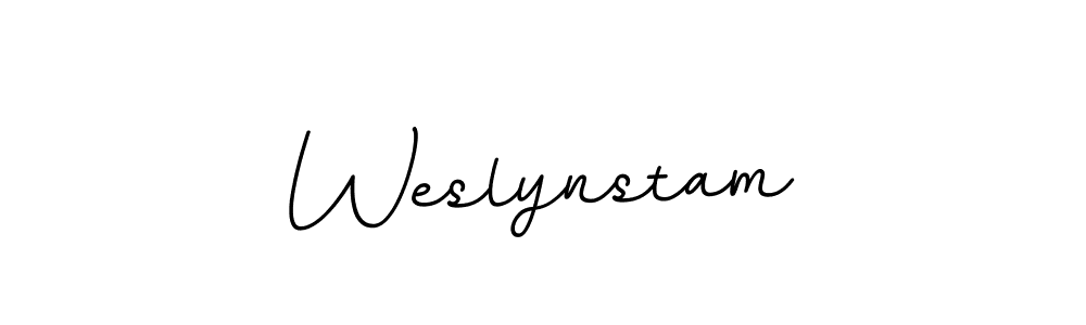 Weslynstam stylish signature style. Best Handwritten Sign (BallpointsItalic-DORy9) for my name. Handwritten Signature Collection Ideas for my name Weslynstam. Weslynstam signature style 11 images and pictures png