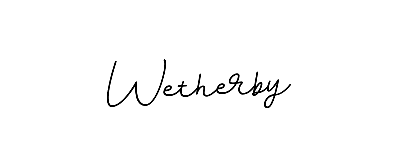 Design your own signature with our free online signature maker. With this signature software, you can create a handwritten (BallpointsItalic-DORy9) signature for name Wetherby. Wetherby signature style 11 images and pictures png