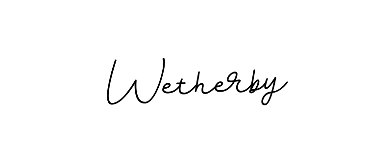 How to make Wetherby name signature. Use BallpointsItalic-DORy9 style for creating short signs online. This is the latest handwritten sign. Wetherby signature style 11 images and pictures png
