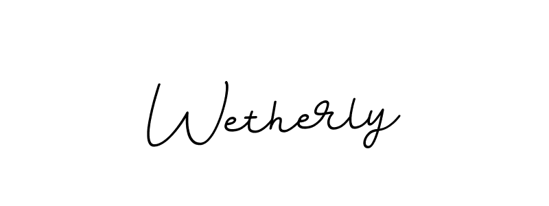 Create a beautiful signature design for name Wetherly. With this signature (BallpointsItalic-DORy9) fonts, you can make a handwritten signature for free. Wetherly signature style 11 images and pictures png
