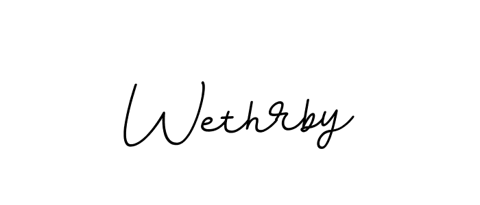 Make a beautiful signature design for name Wethrby. With this signature (BallpointsItalic-DORy9) style, you can create a handwritten signature for free. Wethrby signature style 11 images and pictures png