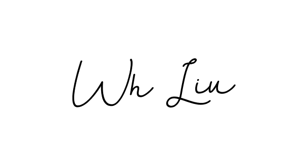 How to make Wh Liu name signature. Use BallpointsItalic-DORy9 style for creating short signs online. This is the latest handwritten sign. Wh Liu signature style 11 images and pictures png