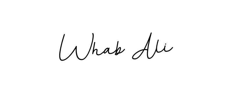 The best way (BallpointsItalic-DORy9) to make a short signature is to pick only two or three words in your name. The name Whab Ali include a total of six letters. For converting this name. Whab Ali signature style 11 images and pictures png