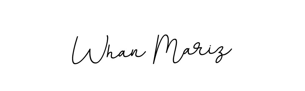 Make a beautiful signature design for name Whan Mariz. With this signature (BallpointsItalic-DORy9) style, you can create a handwritten signature for free. Whan Mariz signature style 11 images and pictures png