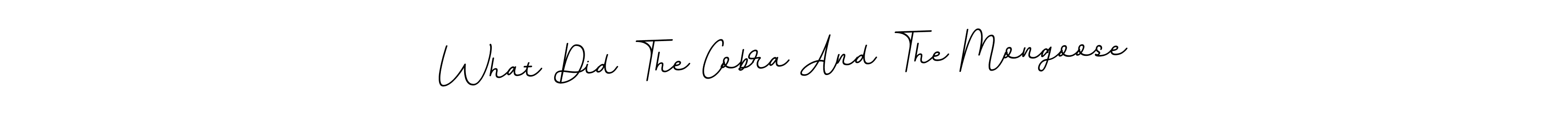 Also we have What Did The Cobra And The Mongoose name is the best signature style. Create professional handwritten signature collection using BallpointsItalic-DORy9 autograph style. What Did The Cobra And The Mongoose signature style 11 images and pictures png