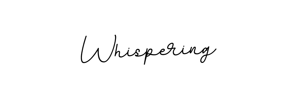 How to make Whispering name signature. Use BallpointsItalic-DORy9 style for creating short signs online. This is the latest handwritten sign. Whispering signature style 11 images and pictures png