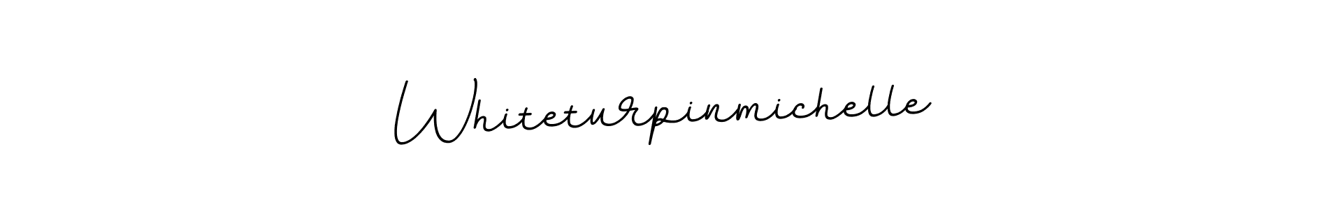 How to make Whiteturpinmichelle name signature. Use BallpointsItalic-DORy9 style for creating short signs online. This is the latest handwritten sign. Whiteturpinmichelle signature style 11 images and pictures png