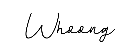 Try this chic Whoong handwritten sign style. Using BallpointsItalic-DORy9 font elements, it gives your name a sleek, memorable identity. Whoong signature style 11 images and pictures png